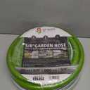 Green Expert PVC Garden Hose 5/8" ID with 3/4" GHT Brass Fittings for Easy Installation No-Pressure-Lose Hose Quick Water Transferring in House Garden Backyard Farm 25FT 527509