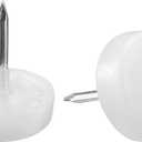 uxcell Furniture Feet Nail Plastic Glide Nails Chair Table Leg Protector 16mm Dia White 60pcs