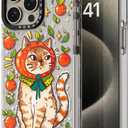 Compatible for iPhone 15 Pro Max Case Cute Aesthetic - Durable Shockproof 6.6 ft Drop Impact Phone Case Cover with Funny Fashion Kitty Cat 6.7" Clear