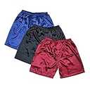 Tony & Candice Men's Satin Boxers Shorts Combo Pack Underwear, Size Large