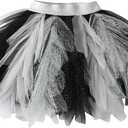 VIKITA Girls Layered Tutu Skirt Party Tulle Skirts Princess Dress Birthday Outfit (5-6 Years, Black-sk262)