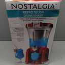 Nostalgia Frozen Drink Maker and Margarita Machine for Home - 32-Ounce Slushy Maker with Stainless Steel Flow Spout - Easy to Clean and Double Insulated - Retro Red
