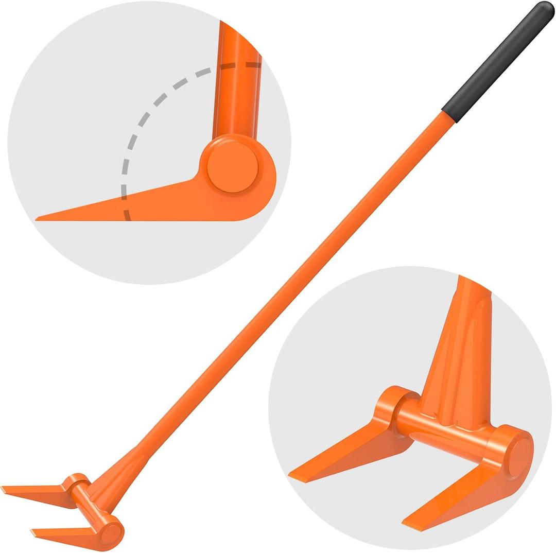 Insaga 110 Degree Pallet Buster, 48'' All-Steel Handle Deck Board Removal Tool, Durable Pallet Breaker, Multifunctional Pallet Pry Bar for Efficient Board Removal and Lift Heavy Objects