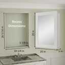 Buruis 20 x 28 Inch Bathroom Wood Medicine Cabinet Mirror, White