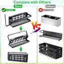 Upgraded Griddle Caddy for Blackstone,Foldable Griddle Accessories Prep Cart for 17"/36" Space Saving BBQ Grill Storage Organizer Box Paper Towel Holder J-Hooks Camper Picnic Ourdoor