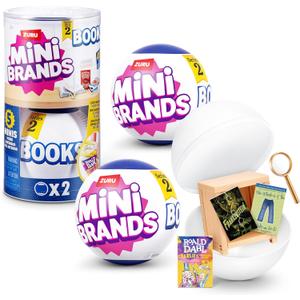 Mini Brands Mini Books Series 2 Capsule by ZURU, Collectible Miniature Book Toy Kids 3+ (2 Capsules)