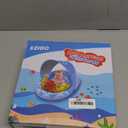 EZIGO Baby Pool Float with Canopy UPF50+ Sun Protection, Inflatable Kids Pool Floats with Ocean Animal Toys for Baby 6-36 Months, Infant Swimming Float with Adjustable Safety Seat for Boys Girls (blue)