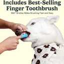 Jasper Dog Tooth Brushing Kit and Dog Toothpaste Kit 360 Dog Toothbrush Enzymatic Plaque Remover Improves Bad Breath Natural Pet Toothpaste Dog Toothbrush and Toothpaste 2 oz Chicken Flavor