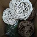 Jetec 18 Pcs Decorative Balls for Centerpiece Bowls Green Moss Balls Wicker Rattan Cord Decorative Bowl Fillers for Garden Vase Home Party Table Spring Christmas Farmhouse Rustic Decor(Regular Size)