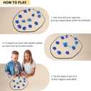 Magnetic Chess Game, Magnet Games with Stones, Puzzle Strategy Family Games, Portable Board Games, Fun Tabletop Multiplayer Chess Game (Blue)