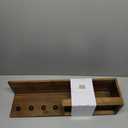 Multi-Functional Storage Shelf With French Clear Wall Mount 23.76"x 6"x 6", Brown