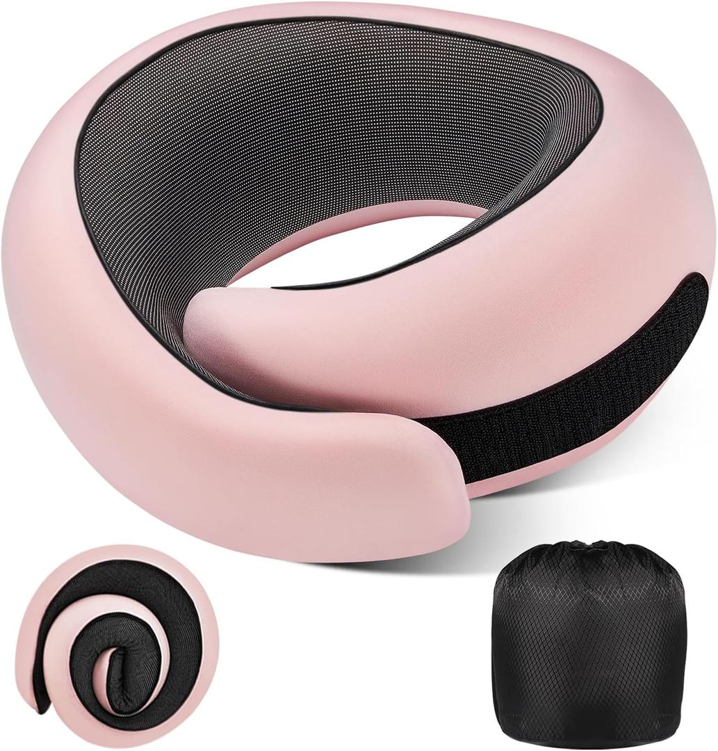Neck Pillow Airplane,100% Pure Memory FoamTravel Neck Pillow Travel Neck Support Ergonomic &Portable Design Best for Sleeping Plane Car Train Office Flight (Light Pink) Neck Pillow Airplane,100% Pure Memory FoamTravel Neck Pillow Travel Neck Support Ergonomic &Portable Design Best for Sleeping Plane Car Train Office Flight (Light Pink)