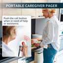 Caregiver Pager Call Button Wireless Call Bell Alert Buttons for Patients Elderly Seniors Home Portable Nurse Call System Bed Alarm Fall Prevention Emergency