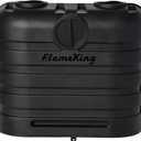 Flame King Dual 30LB LP Propane Tank Light Plastic Heavy Duty Cover for RV, Travel Trailer, Camper And Recreational Vehicle - Black