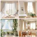 Abiglifty Double Curtain Rod 31 to 85 Inch, 1 Inch Telescoping Double Curtain Rods for Windows, Black Double Curtain Rod with Classic Cap Finial, Black