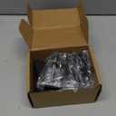 RELBRO 2 in 1 Stocking and Garland Hangers, Adjustable Metal Christmas Stocking Garland Holder with Double Hooks for Mantle Fireplace, Black, 6 Pcs