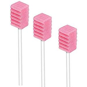 (50 Pack) Disposable Oral Swabs, Sterile Dental Sponge Swabsticks Unflavored for Mouth or Gum Cleaning