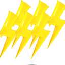 Set of 6 Lightning Bolt Foil Party Balloons 45 Inch Flash Foil Lightning Bolt Shape Balloons Birthday Party Supplies for Wedding Decoration,(Yellow)