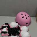 Vvinca Kids Toddlers Bike Helmet Adjustable for Ages 3-5-8 Years, Knee Pads and Elbow Pads Set Wrist Guard Sports Protective Gear Set for Roller Skate Bicycle Skateboard Scooter Girl Boy Birthday Gift (4 Pink)