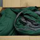 Bare Home Reversible Comforter (Twin/Twin XL, Grey/Forest Green)