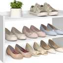 VASAGLE 2-Tier Shoe Rack for Closet, Stackable Shoe Organizer Shelf