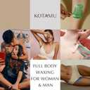 KOTAMU Waxing Kit for Women & Men, Wax Warmer for Hair Removal, Digital Wax Kit with Silicone PotIdeal for Face Eyebrow Arm Legs Armpit &Sensitive Skin, Waxing Machine for Home Salon Use- Cherry
