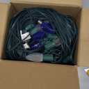 Outdoor Christmas Lights - 100 Ft LED String Lights with Blue & White Strawberry C9 Bulbs, Waterproof Connectable UL Certified for Indoor/Outdoor Use