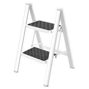 HBTower Step Ladder 2 Step Folding Stool, 330 Lbs Capacity Small Step 2-Step