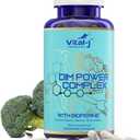 4-in-1 DIM Potent Complex 300mg - Estrogen Balance and Metabolism, Energy & Menopause Support Supplement with Bioperine (x4), Calcium and Broccoli Extract - for Women and Men 30 Servings (60 Count (Pack of 1))