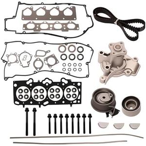 HS26181PT Engine Head Gasket Set with Head Bolt Kit+TCKWP284A Engine Timing Belt Kit with Water Pump Fit for Elantra for Tucson for Tiburon, Fit for Kia Soul for Sportage for Spectra 2.0L 2006-2012