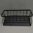 GLEAVI Kitchen Sink Sponge Holder Rack Multipurpose Drying Towel Organizer for Dishcloths Food-Grade Stainless Steel Space-Saving Design for Home and Kitchen Use (Black)