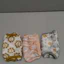 Langsprit Washable Female Dog Diapers (3 Pack) - Doggie Reusable Small Medium Large Dog Diapers for Doggy Puppy Female in Period - Highly Absorbent Dog Heat Panties (Medium,Rabbit, Owl, Lion)