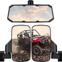 UTV Ranger Side Mirrors and UTV Center Mirror Set Compatible With 2015-2025 Polaris Ranger 500 570 900 1000 XP with Pro-Fit Profiled Tube