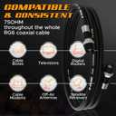 G-PLUG RG6 Coaxial Cable 100FT Triple Shielded, Waterproof, 75 Ohm with F-Type Connectors, High-Performance for HDTV, Satellite, Internet, Indoor/Outdoor Use