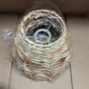 2 Pcs Rattan Lamp Shades Cover 5.5" Top x 10" Bottom x 6.6" High