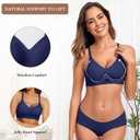 OEAK Womens Wireless Jelly Bras Comfortable Push Up Bra No Underwire Gel Bra Full Support Lift Everyday Seamless Tshirt Bras (Blue, S)