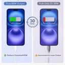 USB-C to 3.5mm Headphone and Charger Adapter - 384kHz Hi-Res Audio & 60W Fast Charging 2-in-1 Dongle - Type C to Aux Cable Cord for iPhone 17 16 15 Galaxy S26 S25 S24 S23 S22 Pixel iPad (White)