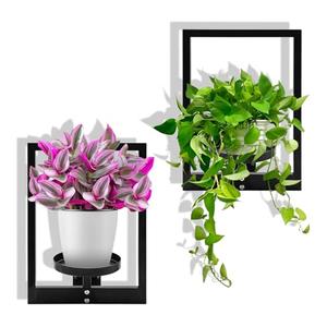 UriMaxa Metal Wall Plant Holder, Wall Planters for Indoor Plants, Heavy Duty Plant Wall Shelf, Vertical Space Saving - for Home, Office, Balcony(2 Pack). Missing Parts.