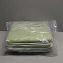 DULLEMELO Storage Basket, Linen Closet Organizers and Storage Baskets for Home Office, Suitable as Dog Toy Box, Baby Gift Basket, 4 Pieces 12x12 Decorative Cube Storage Bins(4 Pack - 12" White&Green)