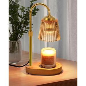 Candle Warmer Lamp with Timer Dimmable, Adjustable Lamp Candle Warmer, Birthday Gifts for Women Mom, Wax Warmer Lamp for Scented Jar, House Warming Gifts New Home Decor (B2-Gold)