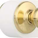 Kwikset Tylo Interior Privacy Door Knob with Lock, Door Handle For Bathroom and Bedroom, Polished Brass Keyless Turn Lock Doorknob, 1 Count (Pack of 1)