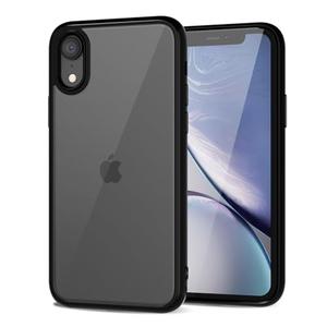 LoeoeL for iPhone XS/X Case Clear, Transparent Hybrid XS/X Phone Case [Hard Plastic & Soft Silicone Bumper] Acrylic Non Yellowing Thin Slim Protective Cover for Women, Black