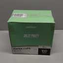 JOLLY PARTY [100 Pack] 10 oz Paper Coffee Cups, Disposable Paper Coffee Cup with Lids, Hot/Cold Beverage Drinking Cup for Water, Juice or Tea, Suitable for Home, Shops and Cafes