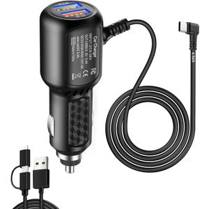 Dash Cam Charger, Plozoe Car Dash Cam USB Power Cable Cord Vehicle Charging Adapter for Gar 'min GPS Nuvi、Mirror Cam、Dash Cam Power Cable(Mini USB 11.5ft)