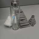 Zukro Glass Juice Bottles with Lids for Juicing 18 oz, Reusable Clear Glass Water Bottles with Stainless Steel Airtight Cap for Refrigerator, 100% Leak Proof Drinking Jar, BPA Free, Set of 6 (Silver-6 counts)