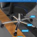 RidRed Office Chair Wheels Replacement Heavy Duty 2 Inch Roller Blade Wheels for Carpet Hardwood Floors,Support 2000 LB, Rubber Rollerblade Desk Chair Casters, Standard Stem Universal Fit, Set of 5