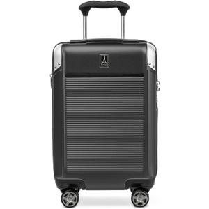 Travelpro Platinum Elite Hardside Expandable Carry on Luggage, 8 Wheel Spinner, TSA Lock, Hard Shell Polycarbonate Suitcase, Shadow Black, Compact Carry on 20-Inch