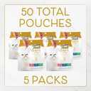 Purina Fancy Feast Natural Cat Treats Variety Pack, Purely Natural - (Pack of 5) 10 ct. Pouches (EXP 02/28/27)