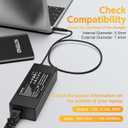90W Power Cord Compatible with HP All-in-One Desktop PC 18'' 19'' 20" 21" 22" 23" 24" 27", 18-5110, 19-2304, 20-B010, 21-B0024, 22-B016, 24-DD, 24-DF, 24-DP, 24-CB, 22-DD, 22DF Series Power Adapter