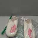 Cute Bow House Slippers Memory Foam Fuzzy Shoes for Women Non-Slip Warm Indoor Outdoor (9.5-10.5 Women/9-10 Men)